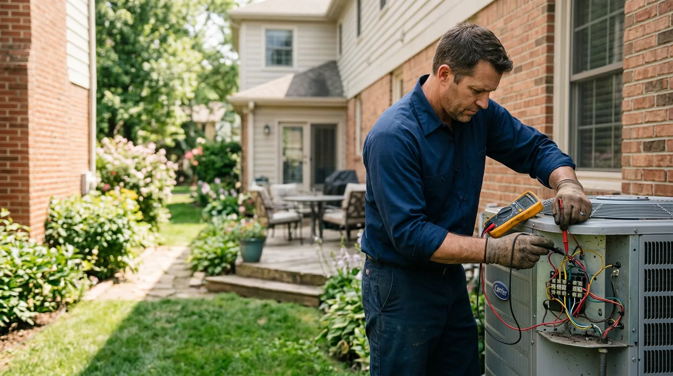 HVAC technician working near Oil City, LA